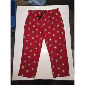 Men's Red Bulldog Print Lounge Pants Pajama Bottoms‎  Sleepwear 2XL/2TG